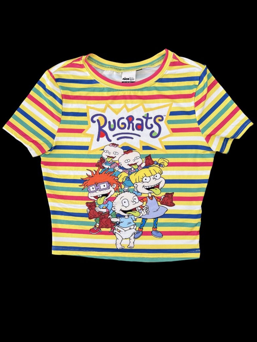 Nickelodeon Rugrats Graphic Tee — Bright Striped Vintage-Style Shirt